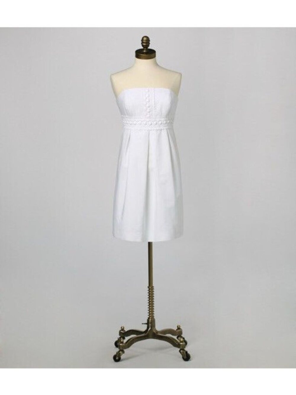 Lilly Pulitzer Betsey White Strapless Embellished Cocktail Dress sz 0 - Picture 2 of 8